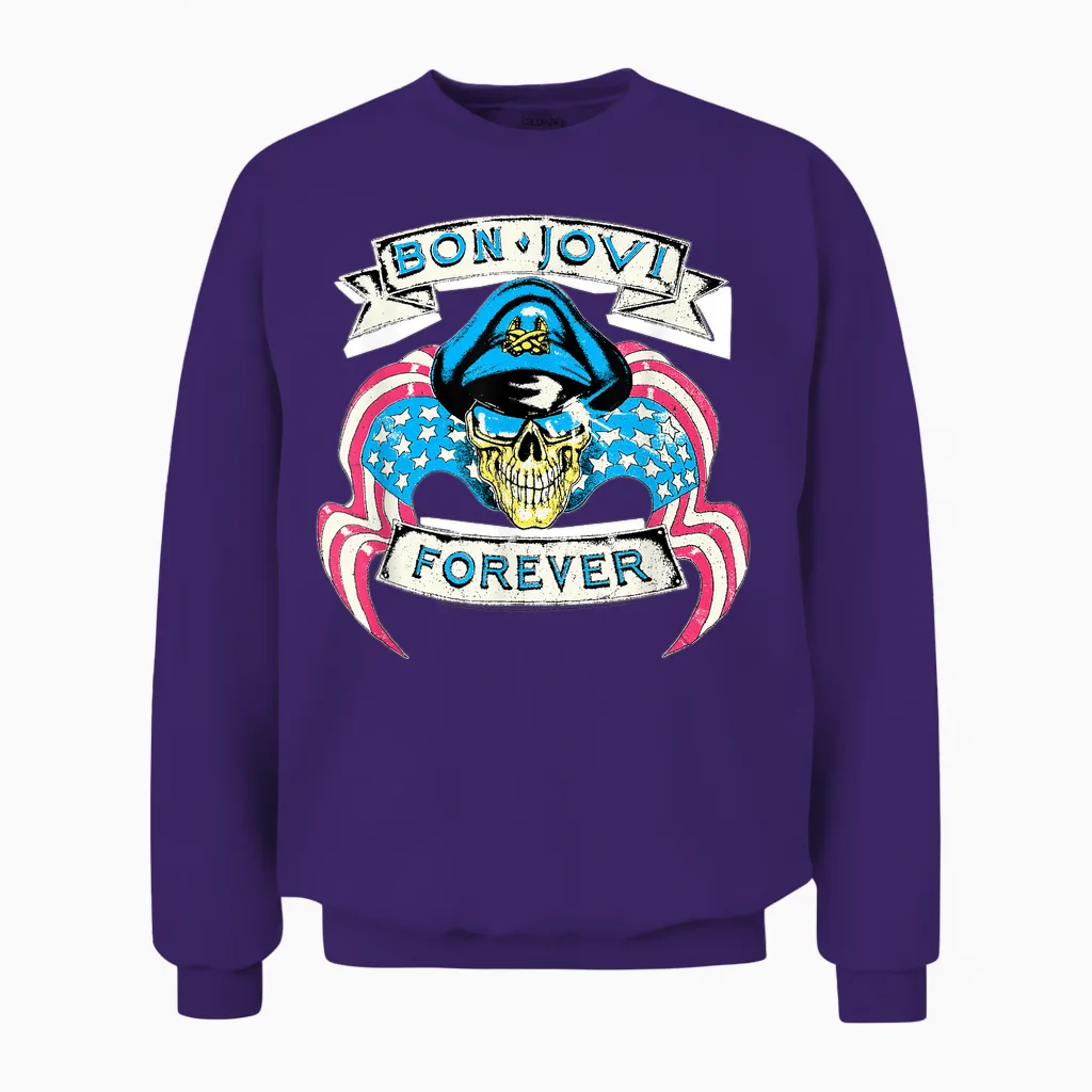 Bon Jovi Hard Rock Band Forever Official Album Unisex Sweatshirt in Purple
