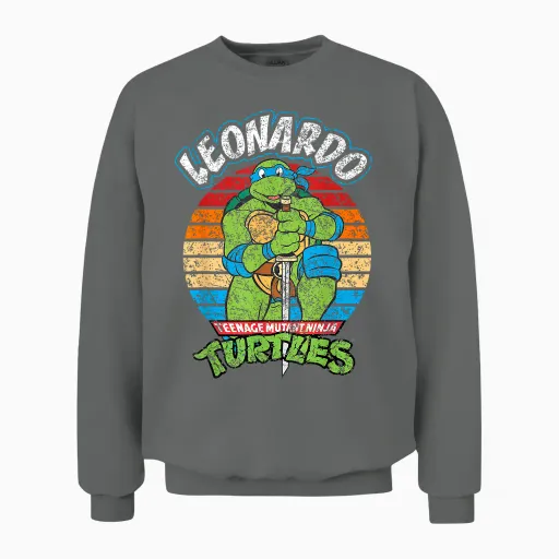 Mademark X Teenage Mutant Ninja Turtles - Teenage Mutant Ninja Turtles Leonardo Ready for Action Unisex Sweatshirt in Graphite Heather