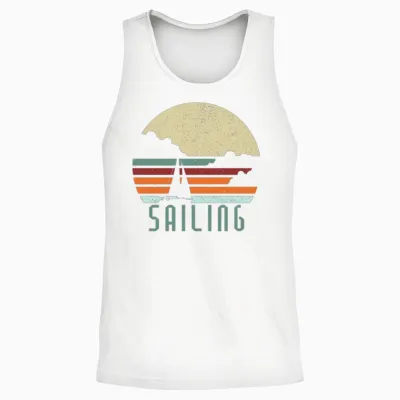 Sailing Retro Unisex Tank Top - White