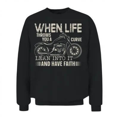 Christian Motorcycle Biker Faith Unisex Sweatshirt - Black