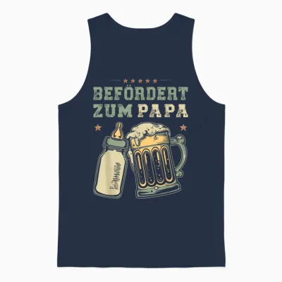 Befördert Zum Papa Baby Verkündung Für Werdende Väter Unisex Tank Top - Navy