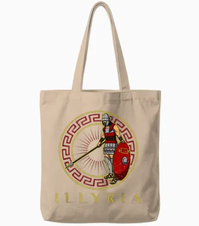 Balkan Souvenir Albanien National Krieger Albanisch Training Tote Bags - Natural