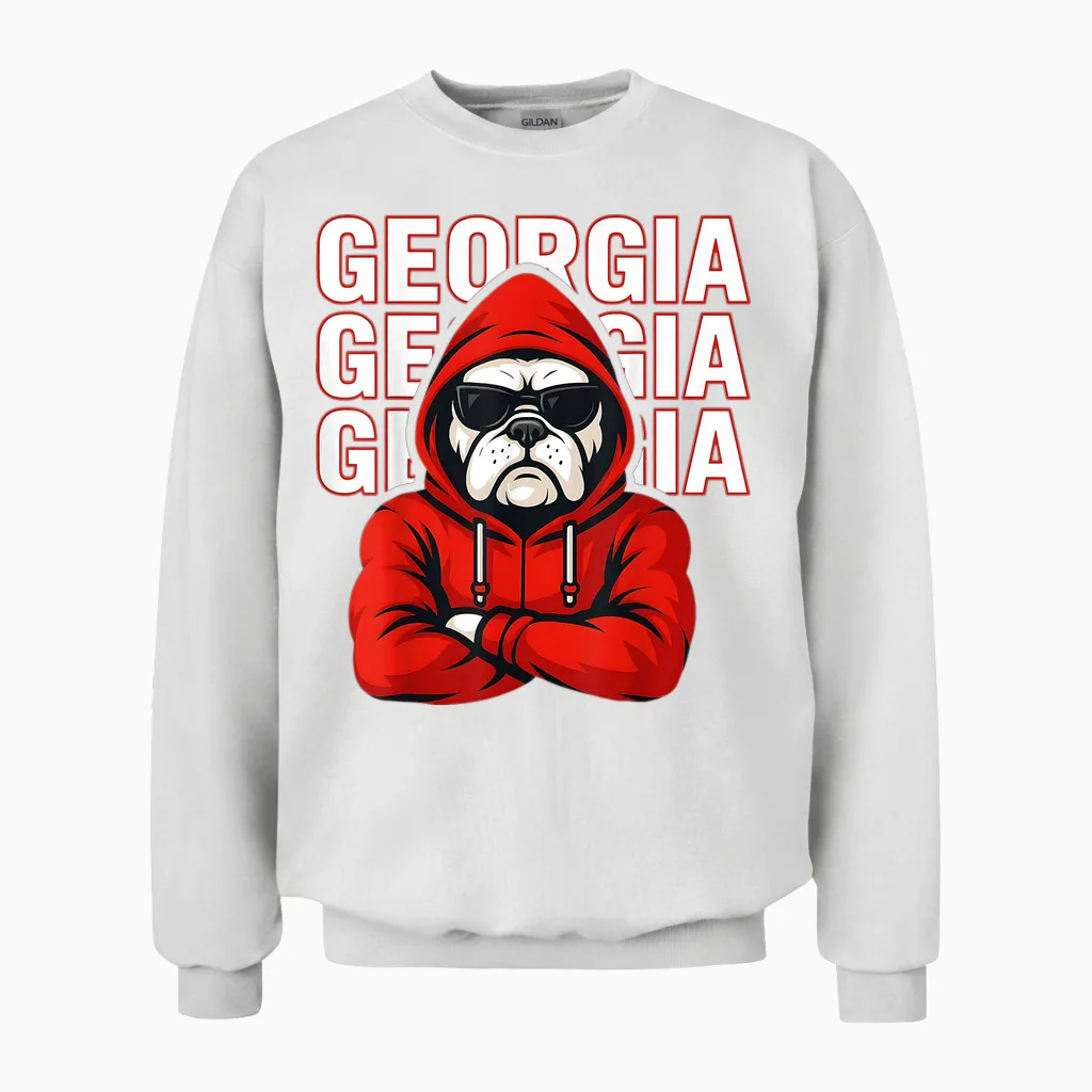 Vintage Cool Georgia Graphic Classic Gift for Men Women Unisex Sweatshirt in White