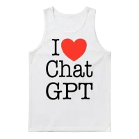 I Love Chatgpt Unisex Tank Top - White – 1