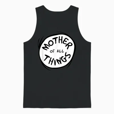 Dr. Seuss Mother of All Things Emblem Red Unisex Tank Top - Black