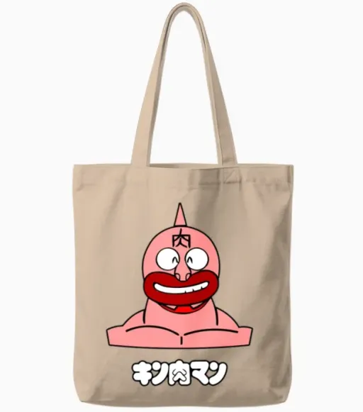 Kinnikuman New Tote Bags in Natural