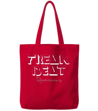Freak Beat Records White Tote Bags - Red