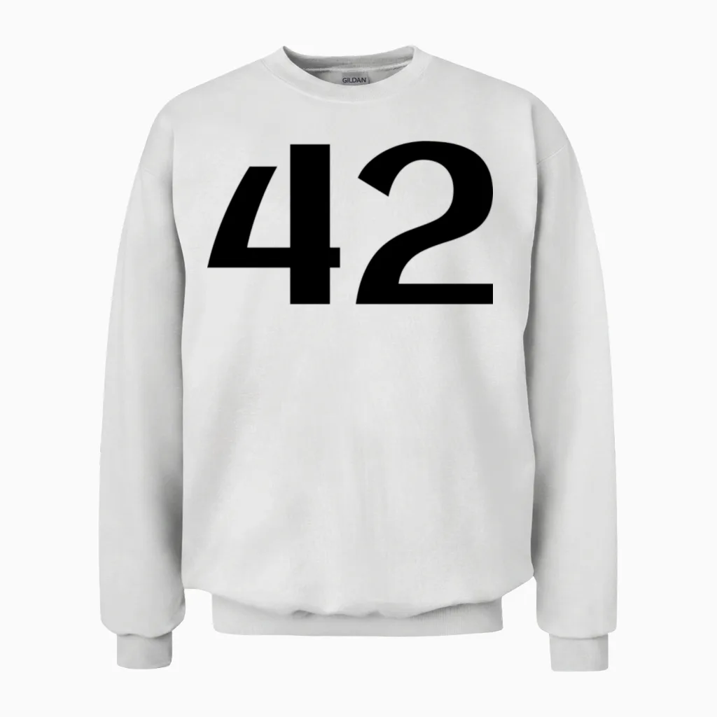 42: the Answer Unisex Sweatshirt in White