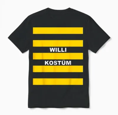 Bee Costume Willi Bee Costume Couple Costume Bee Carnival T-Shirt, Black Unisex T-Shirt - Black