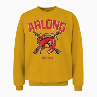 One Piece Arlong Pirates Crossbone Emblem Anime T-Shirt, Black, S Unisex Sweatshirt - Gold
