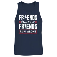 Friends Don't Let Friends Walk Alone Unisex Tank Top - Navy – 2