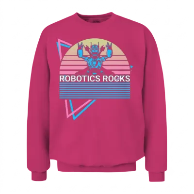 Robots Retro Unisex Sweatshirt - Heliconia