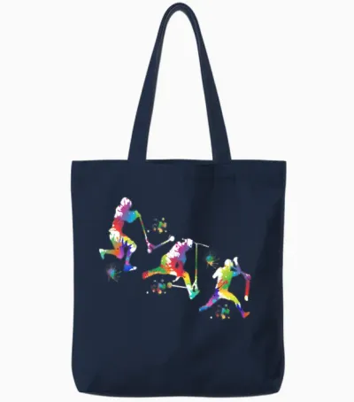 Stunt Scooter Tote Bags - Navy
