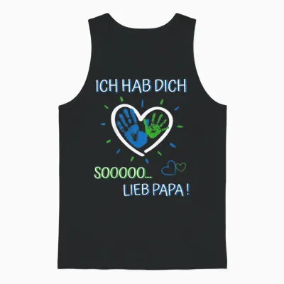Ich Hab Dich Lieb Papa - Für Mädchen Und Jungen Vatertag Unisex Tank Top - Black