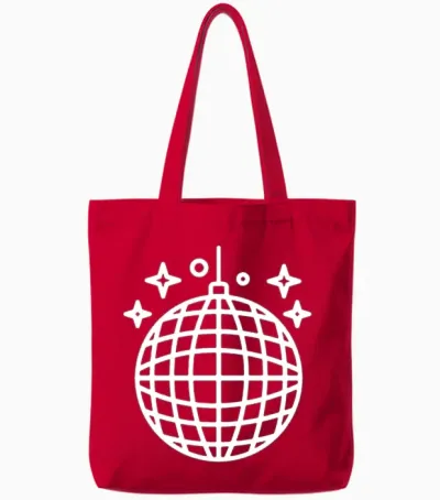 Disco at the Party Funny Tote Bags - Red