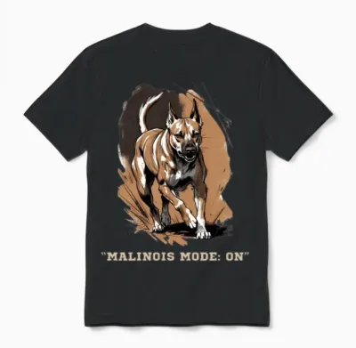 Belgian Malinois No off Switch Athletic Dog Unisex T-Shirt - Black