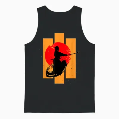 Japanischer Samurai-Krieger Bushido Code Japan Ronin Swordsmen Unisex Tank Top - Black