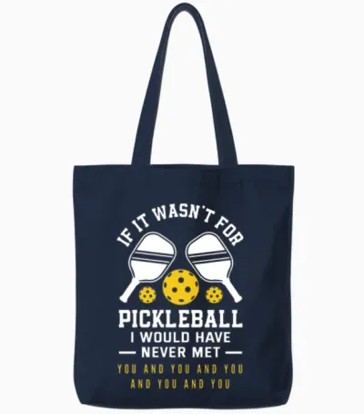 Funny Pickleball Gift Tote Bags - Navy