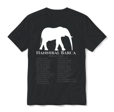 Hannibal Barca World Tour - Carthaginian Empire Unisex T-Shirt - Black