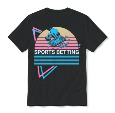 Sports Betting Bettor Retro Unisex T-Shirt - Black