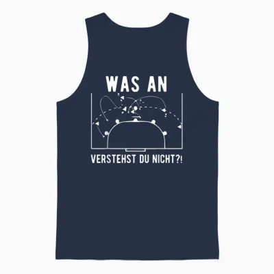 Handballer Trainer Handball Play Train Funny Gift Idea T-Shirt, Black Unisex Tank Top - Navy