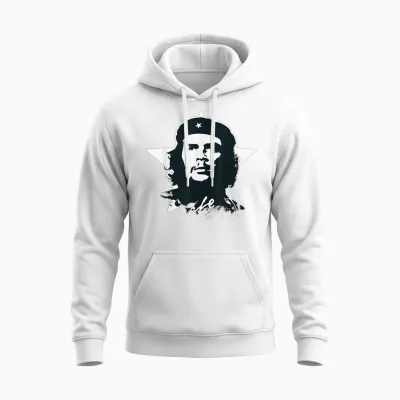 Che Guevara Shirt étoile Révolution Cuba Rebelle Icône Unisex Hoodie - White