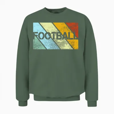 Football Retro Unisex Sweatshirt - Military Green