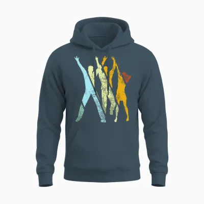 Dancing Retro Unisex Hoodie - Dark Heather