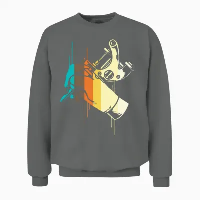 Retro Tattoo Artist Unisex Sweatshirt - Graphite Heather