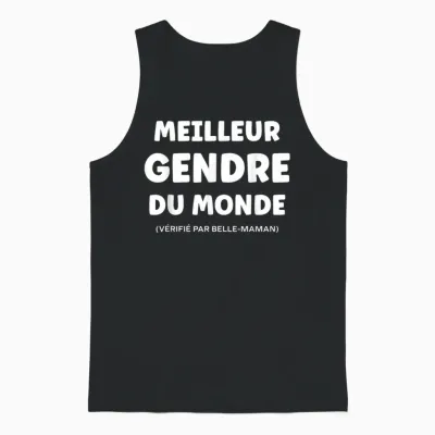 Family Super Son-In-Law Humor Beautiful Mom Best Son-In-Law Unisex Tank Top - Black