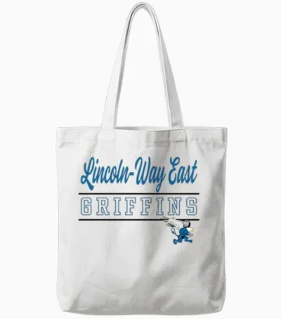 Lincoln-Way East High School Griffins C9 Tote Bags - White