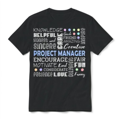 Project Manager Love Words Unisex T-Shirt - Black