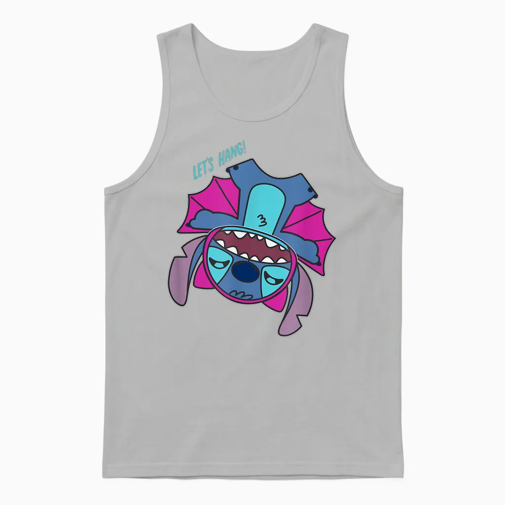 Amazon Essentials Stitch Halloween Bat Costume Let's Hang Unisex Tank Top in Ash