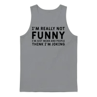 I'm Really Not Funny I'm Just Mean , Funny Humor Unisex Tank Top - Sport Grey – 1