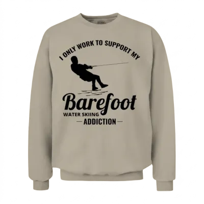 Barefoot Skiing Water Sport Motorboat Unisex Sweatshirt - Sand