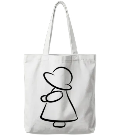 Timeless Charm of Sunbonnet Sue #sbsl1 Tote Bags - White