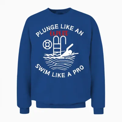 Swimming Quote Instructor Teacher Coach Guide Unisex Sweatshirt - Royal