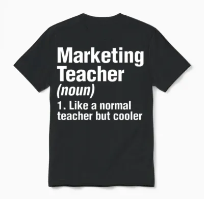 Marketing Teacher Definition College Business Prof Unisex T-Shirt - Black