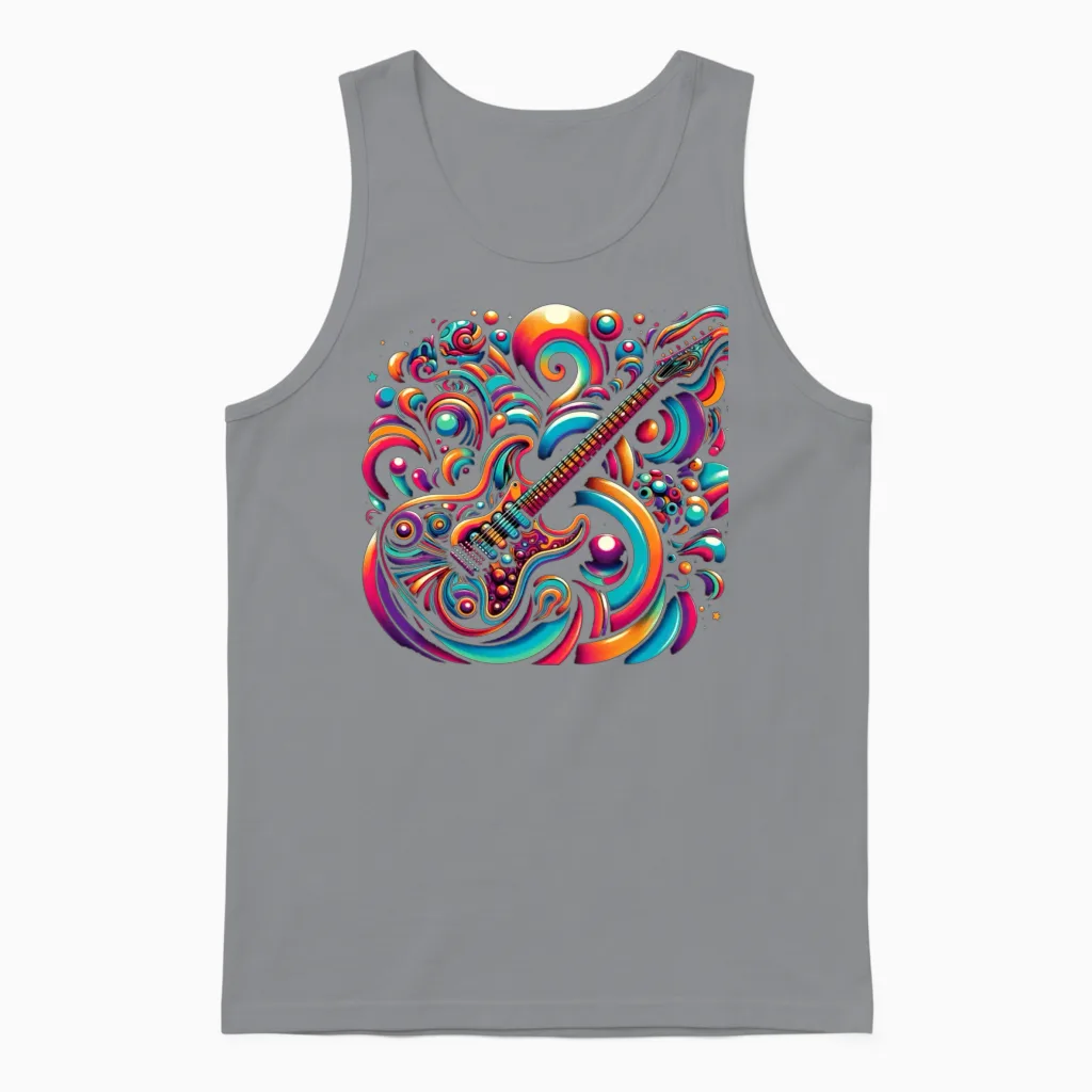 Retro Rhapsody Unisex Tank Top in Sport Grey