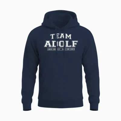 Team Adolf | Proud Family - Last Name Gift T-Shirt, Black Unisex Hoodie - Navy