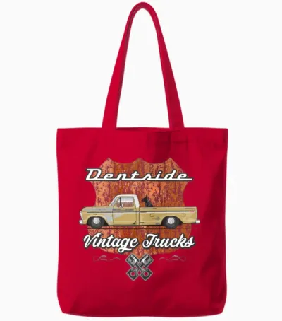 Dentside Durango Tan Tote Bags - Red