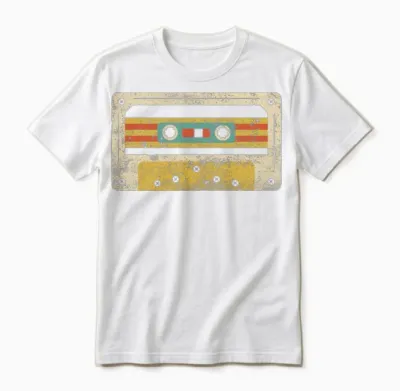 Retro Vintage Cassette Unisex T-Shirt - White