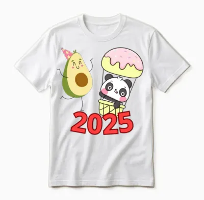 Avacoda New Year's Day 2025 Unisex T-Shirt - White