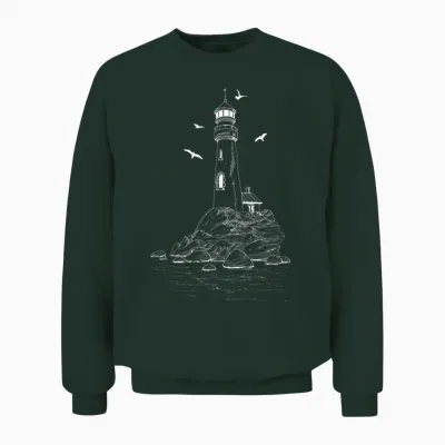 Leuchtturm Meer Licht Möwen Küste Hafen Maritim - Leuchtturm Unisex Sweatshirt - Forest