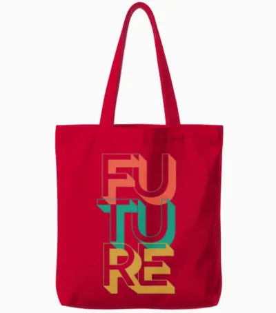 Retro Future Tote Bags - Red