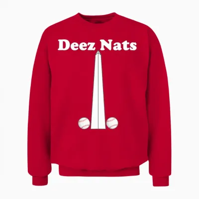 Washington Nationals Deez Nats Blue Unisex Sweatshirt - Red