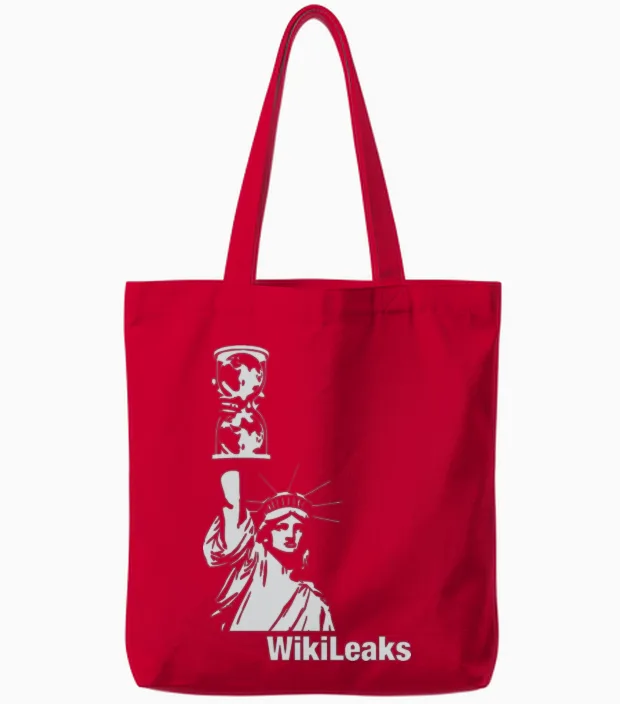 Wikileaks Liberty Tote Bags in Red