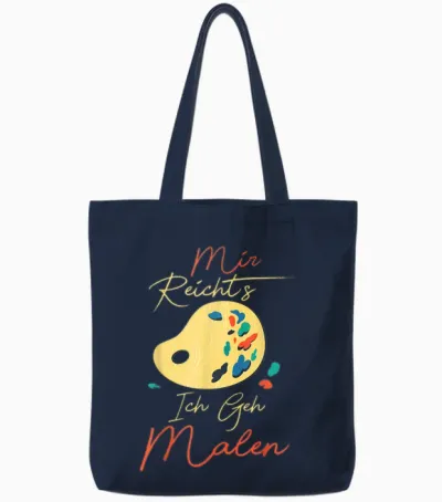 Mir Reicht's Ich Geh Malen Künstler Maler Zeichnen Malerin Tote Bags - Navy
