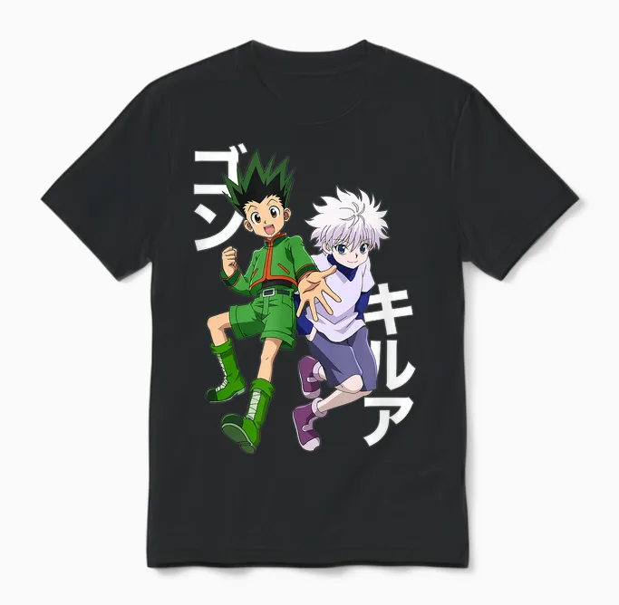 Hunter X Hunter Gon and Killua Unisex T-Shirt in Black