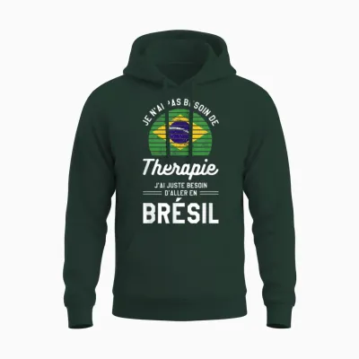 I Just Need to Go to Brazil Vacation Brazilian T-Shirt, Black, S Unisex Hoodie - Forest
